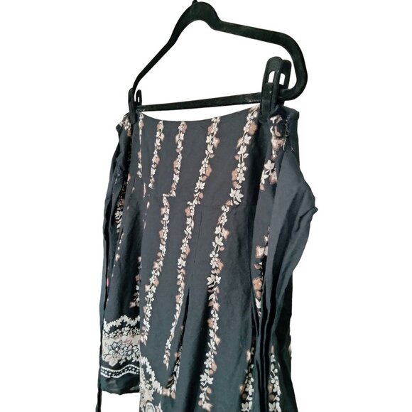 Mix Nouveau Womens Floral Waist Tie Boho Design Fully Lined Skirt Plus Size 2X - Picture 4 of 8